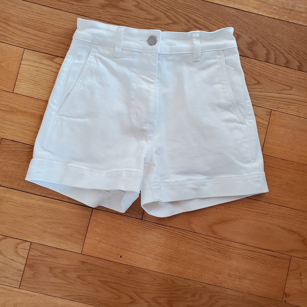Everlane White Cotton Shorts Size 00 XXS - Picture 2 of 4